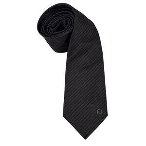 ✨$380 FENDI FF Logo Elegant Striped Neck Tie